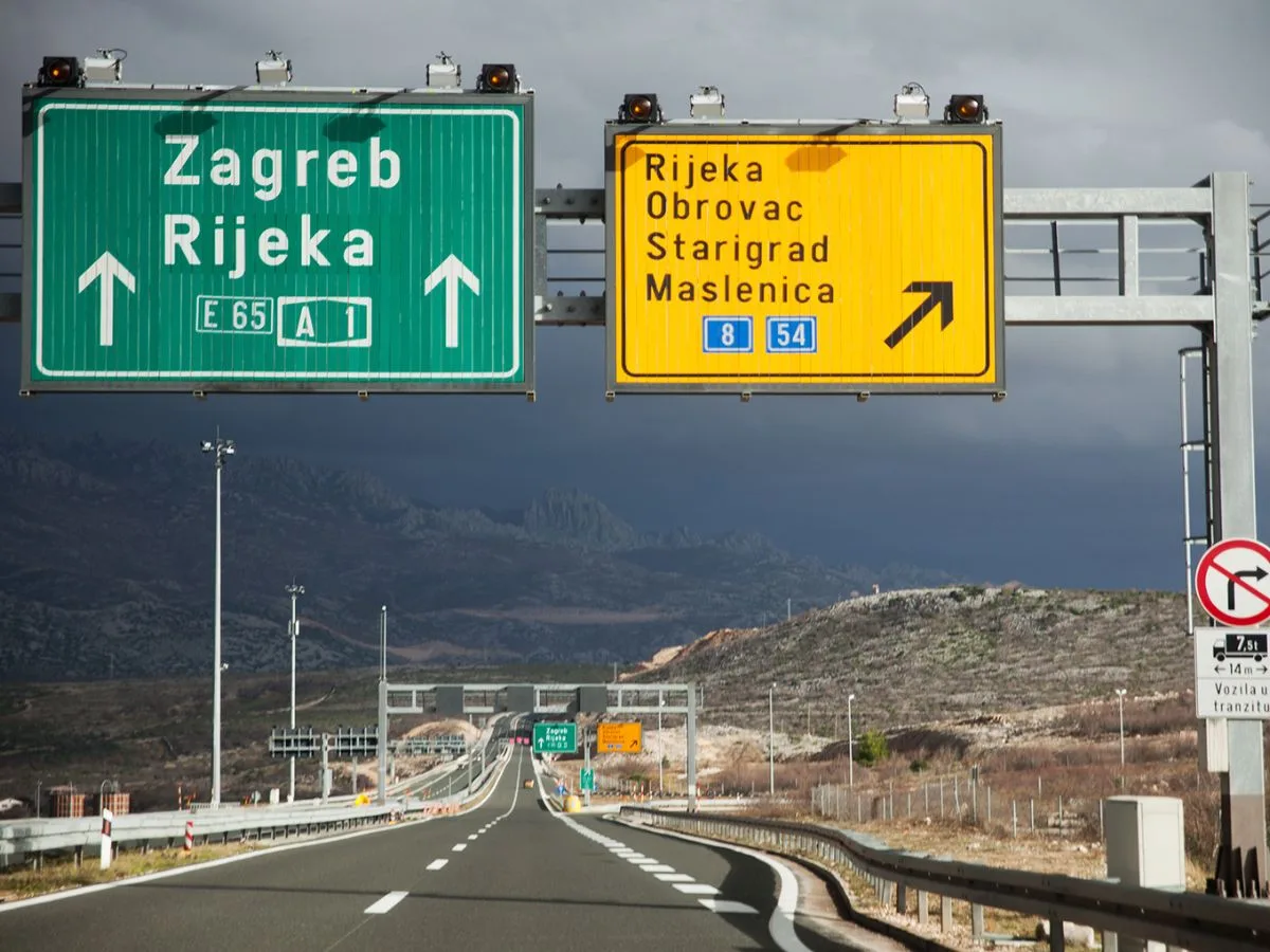 Autobahn A1 in Kroatien