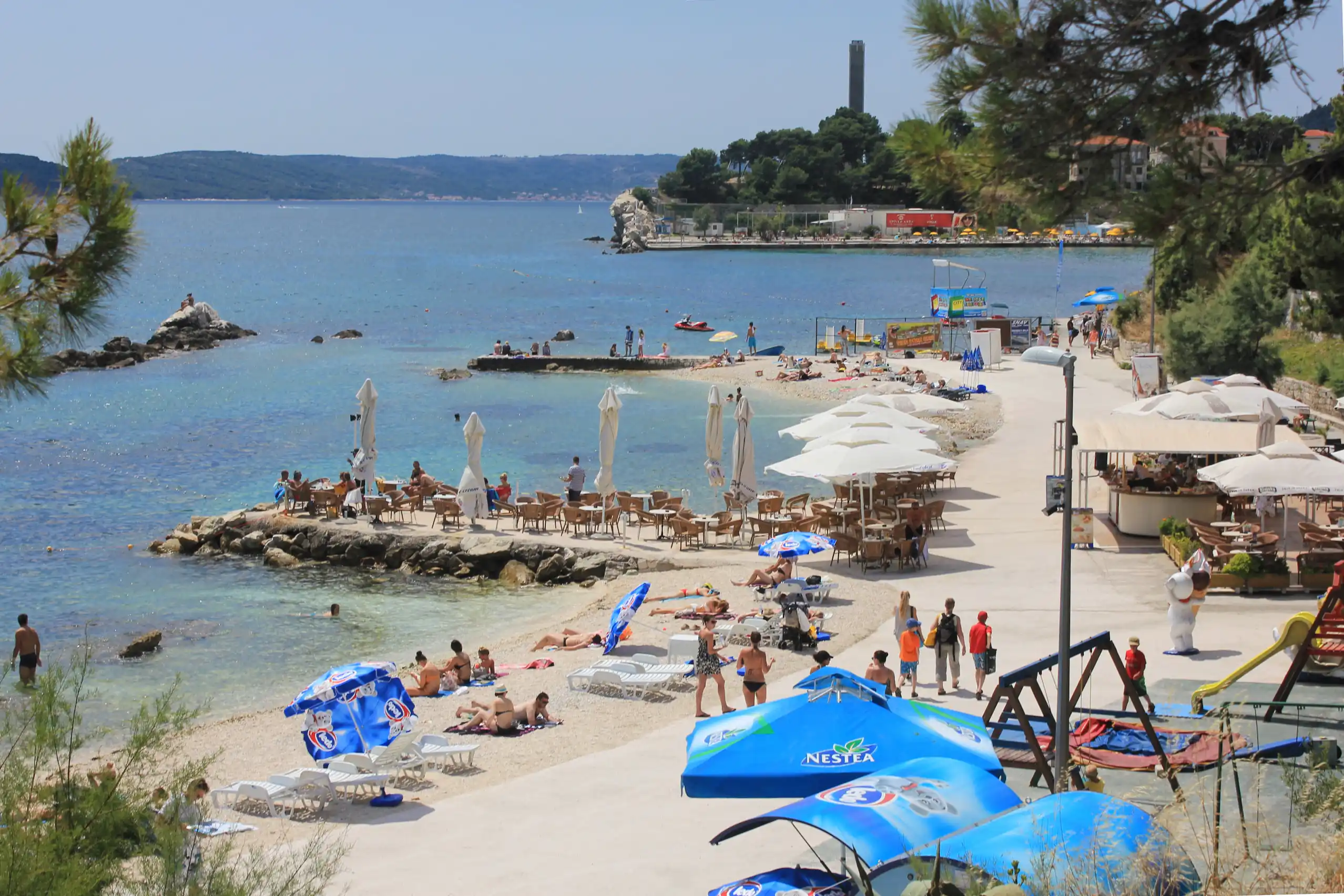 Ovčice Beach in Split — a quieter beach near the center of Split and close to Bačvice