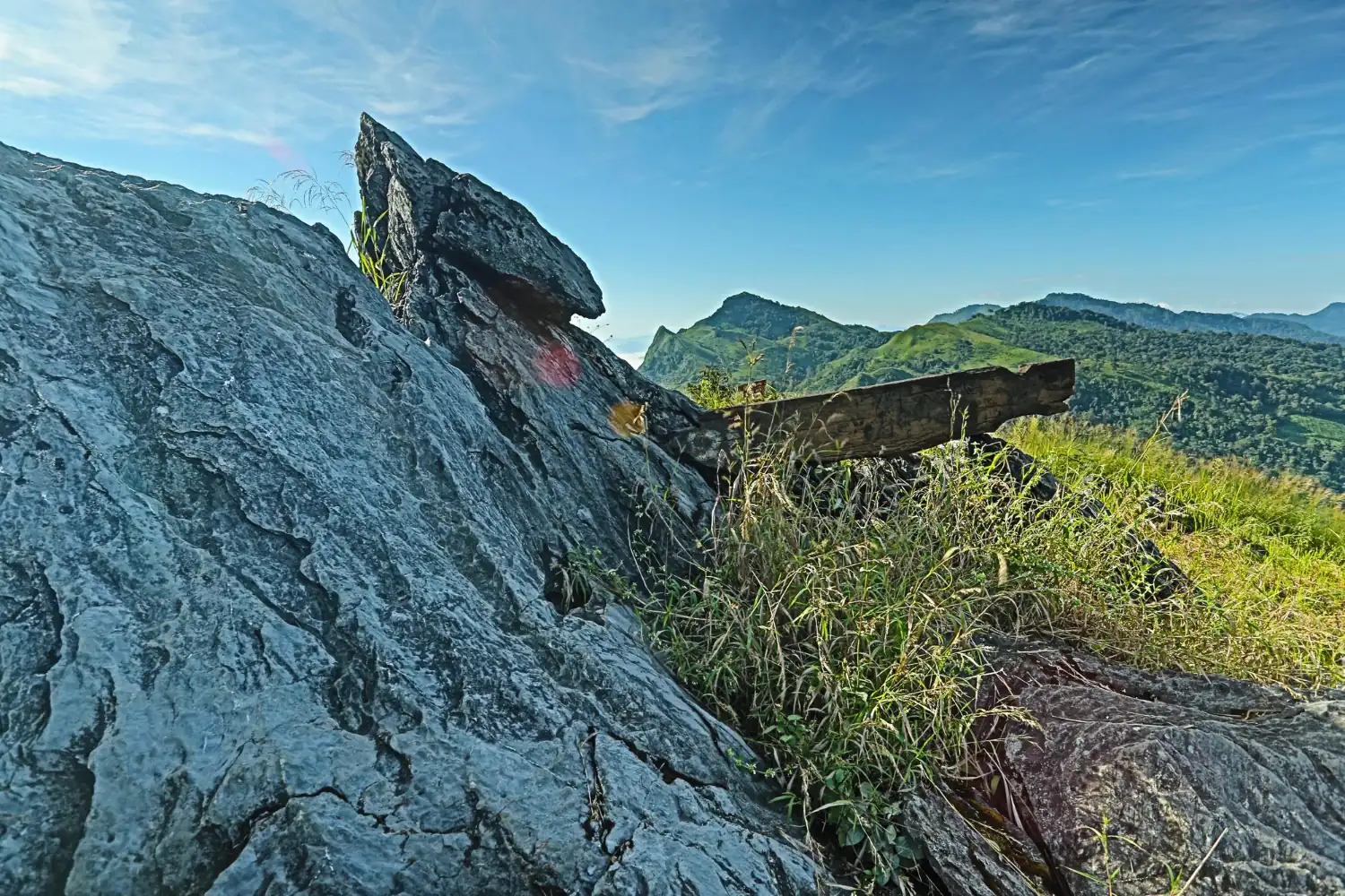 Panoramic view of the karst peaks and valleys of Paklenica National Park.