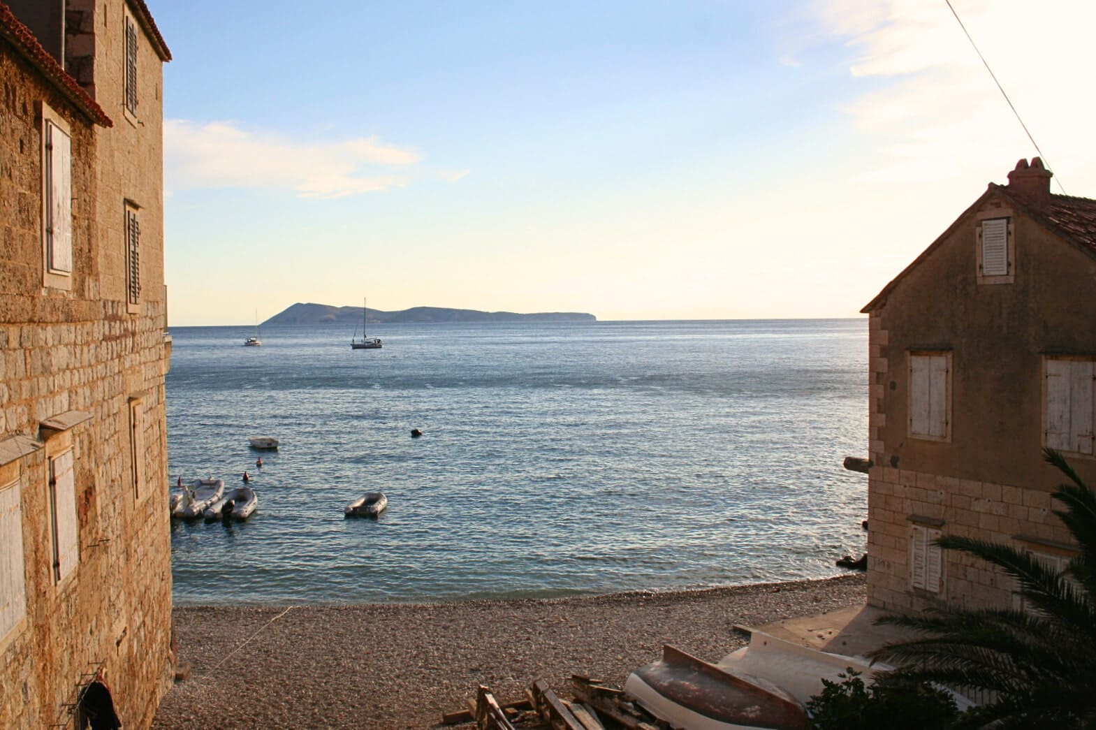 výhled na moře ostrov vis