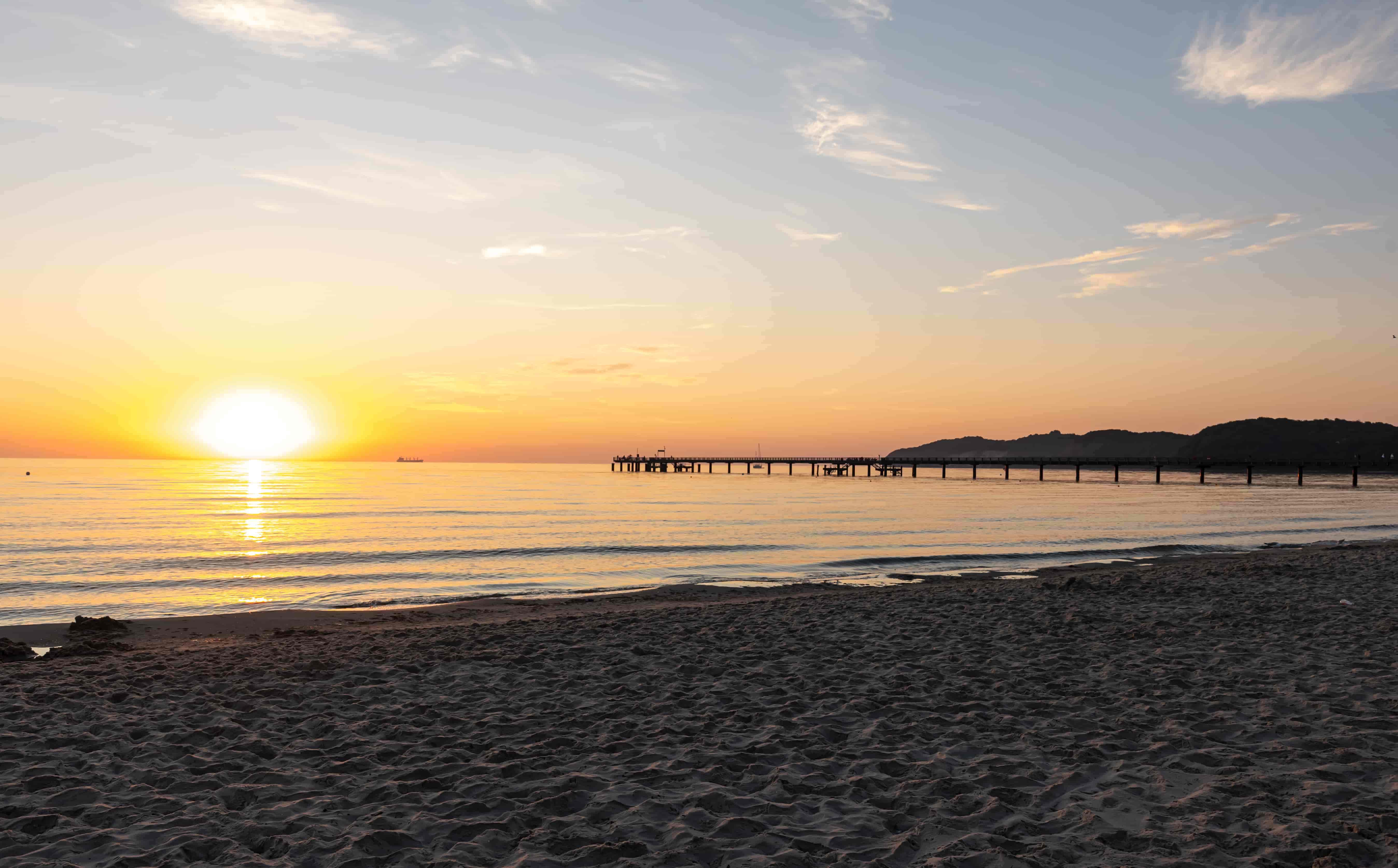 západ slunce molo ostrov silba