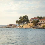 view beach bar punta small village maslinica solta island croatia