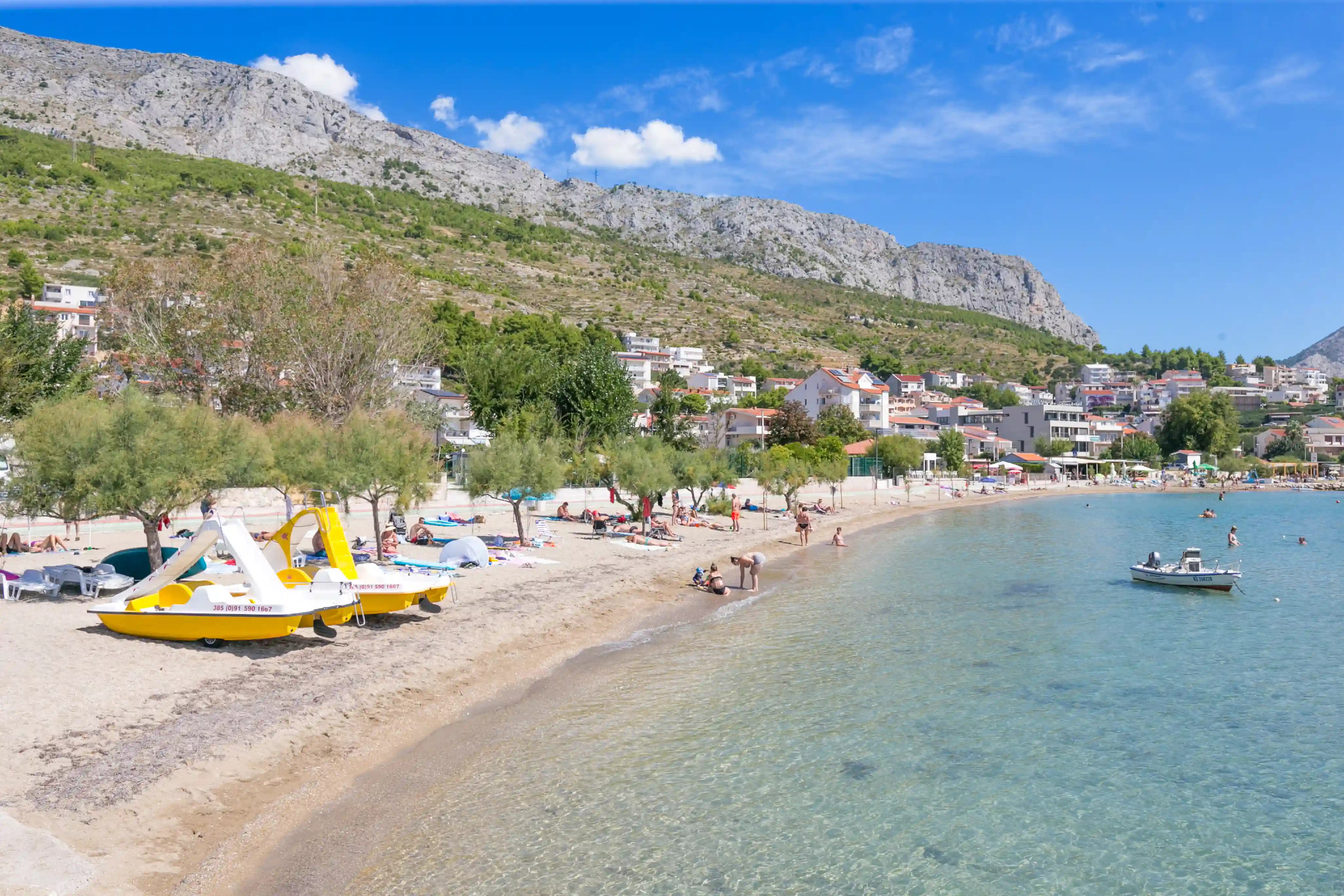 Plaža Duće Pješčana plaža Duće pogled iz zraka